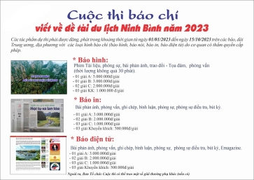 Tổ chức Cuộc thi báo chí viết về đề tài du lịch Ninh Bình năm 2023