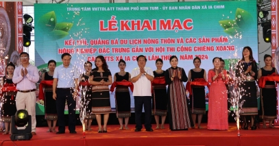 Khai mạc ngày hội kết nối, quảng bá du lịch gắn với Hội thi cồng chiêng, xoang tại xã Ia Chim